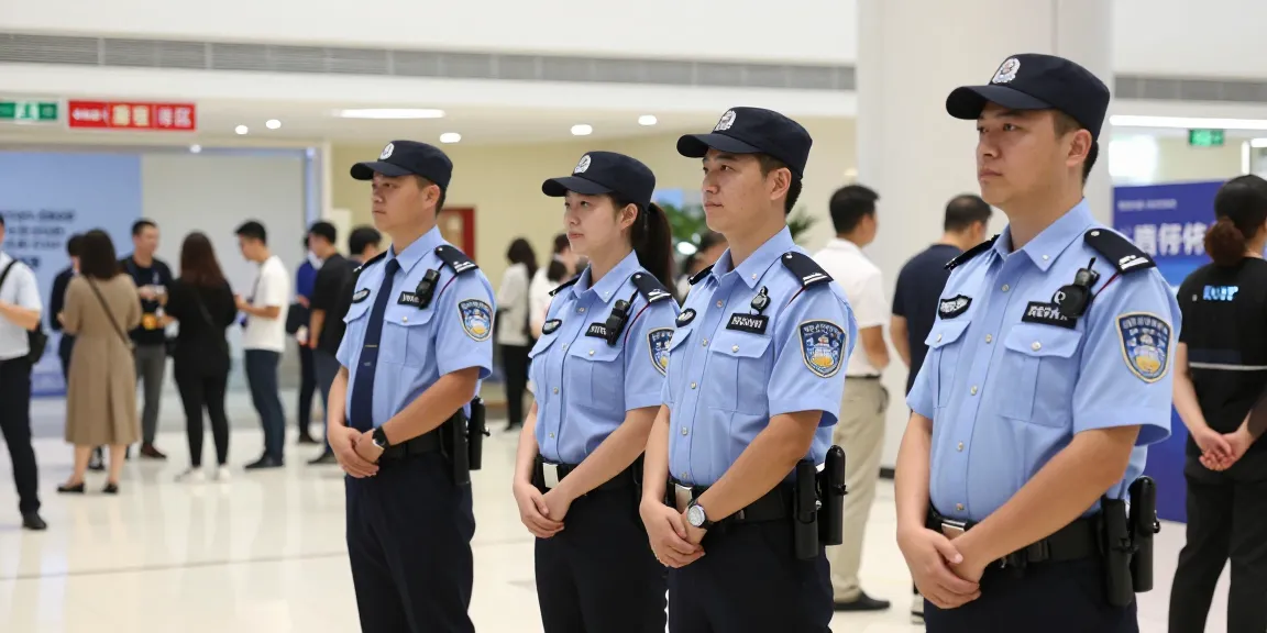 Security Guards ensuring safety at a corporate event, trusted professional services.