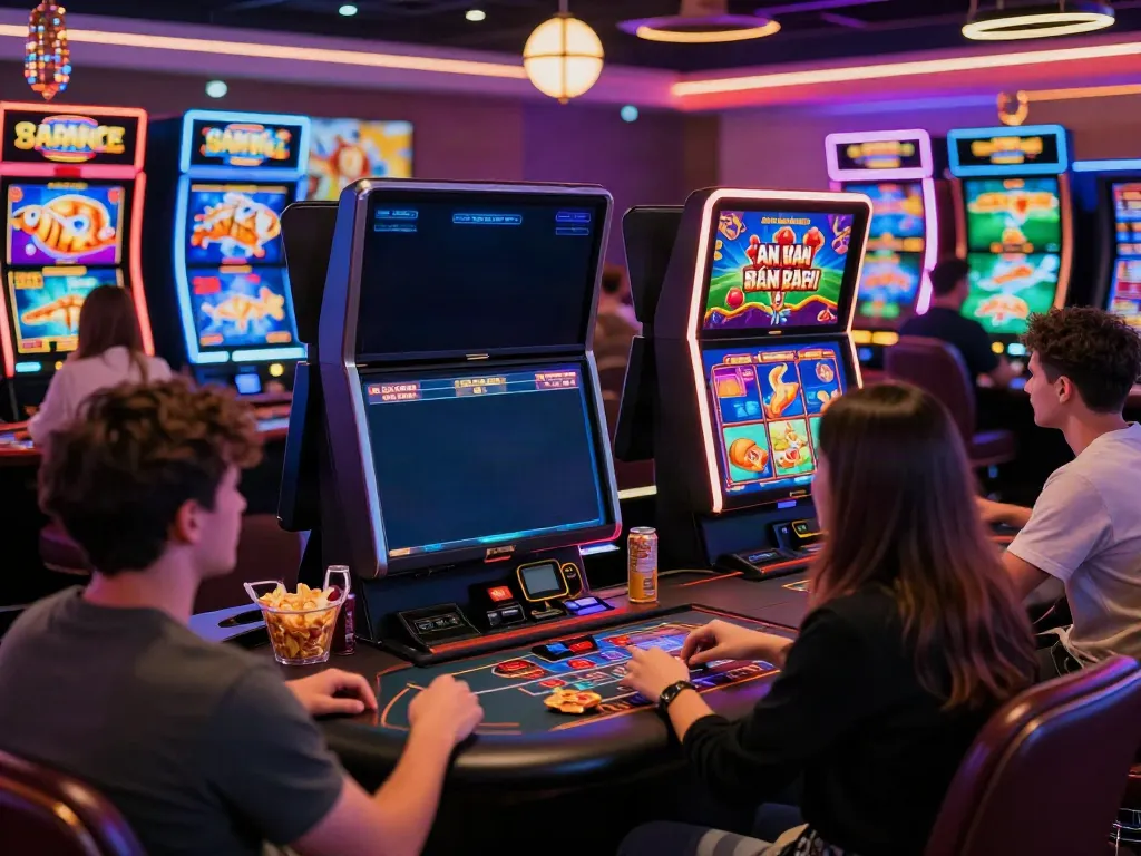 Exciting gem88 online gaming scene featuring vibrant casino interfaces and diverse players engaged in thrilling games.