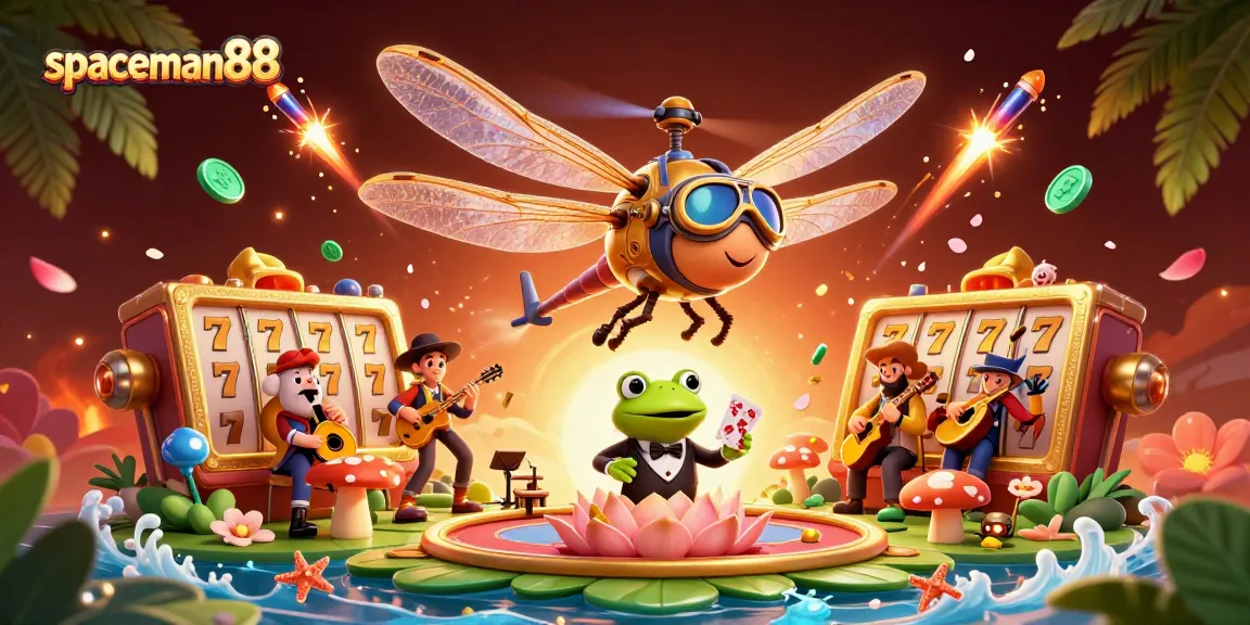 Experience the thrill of slots with spaceman88, featuring colorful characters and rich casino visuals.