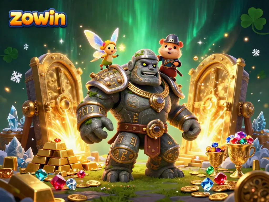 Join the fun at Zowin with a dynamic casino animation blending magic and treasure.