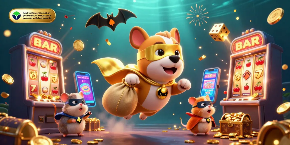 Experience the best betting sites not on Gamstop / bookies not on Gamstop with fast payouts in this vibrant casino illustration.