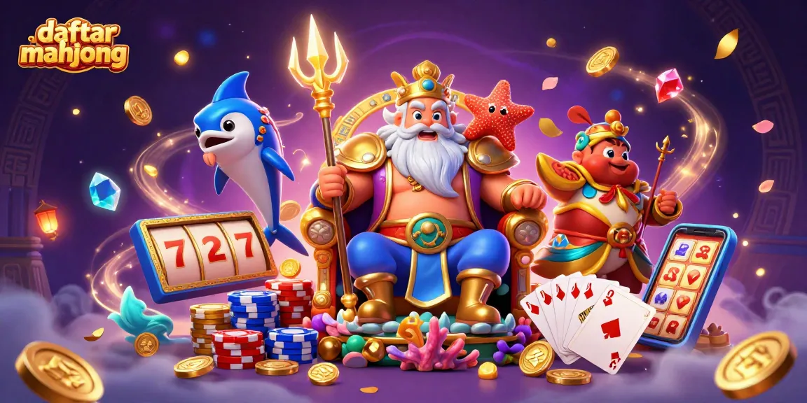 Engage with daftar mahjong as you play vibrant slots surrounded by golden coins and energetic characters.