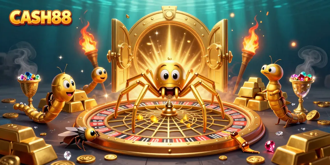 CASH88 showcases a thrilling casino scene with cartoon characters engaging in a colorful, lively gambling experience.