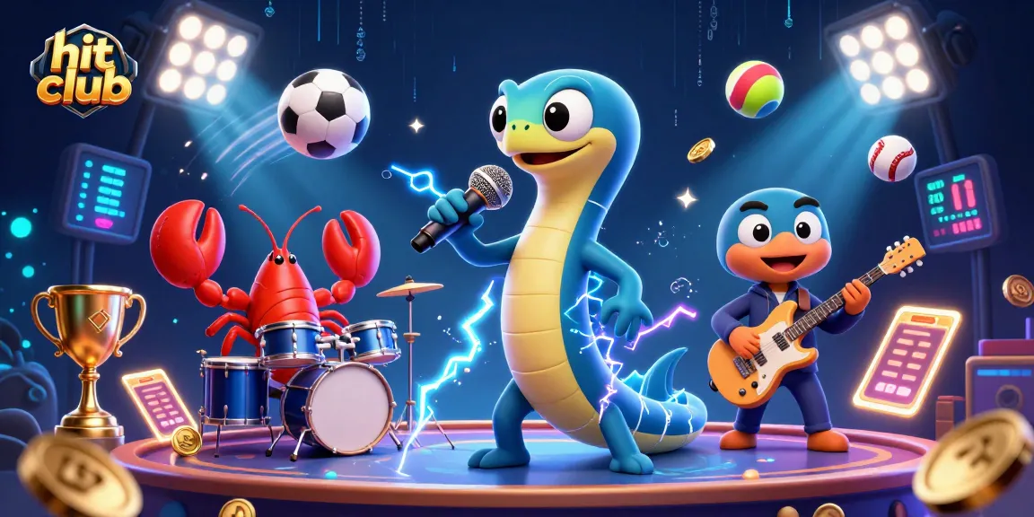 A dynamic undersea performance at a hit club casino with a DJ electric eel, lobster drummer, and seahorse guitarist.