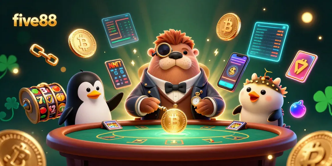 Engage in poker excitement at five88 with a jolly walrus and a cunning pufferfish.