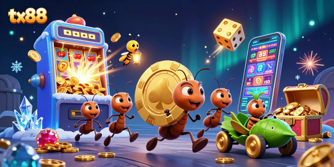 Experience thrilling moments with tx88 as ants tackle a heist in a dynamic casino world.
